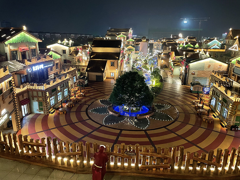 松鼠小鎮泛光照明工程實拍圖