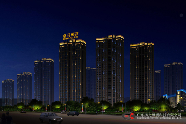 聯華國際:東莞皇馬酈宮夜景照明
